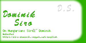 dominik siro business card